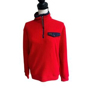 Polo Ralph Lauren Red Fleece Half Zip Pullover Men’s S